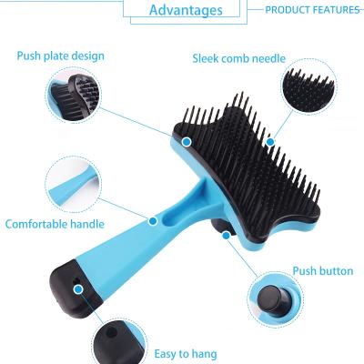 China Wholesale Square Shape Pet Hair Removal Pet Grooming Cat Dog Cleaning Plastic Comb for sale