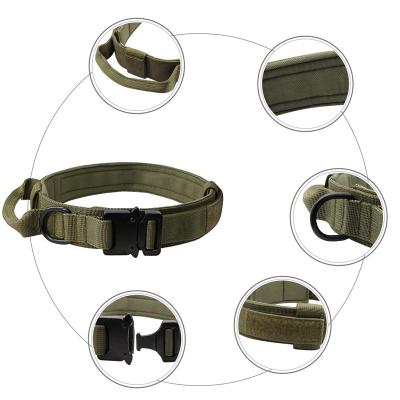 China Reflective Custom Luxury Large Dog Tactical Nylon Training Collar For Outdoor Military for sale