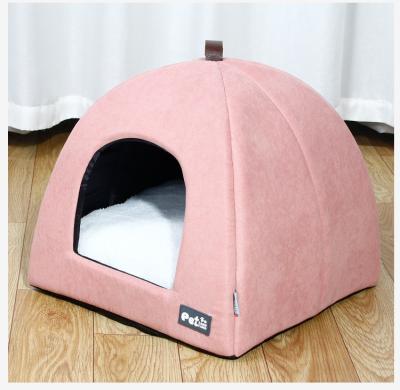 China Selling Pet Bed Tent Breathable Warm Dog Cat Yurt Kennel Mat Small And Medium for sale