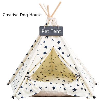 China Travel Folding and Portable Small Dog Teepee Bed House Tent for Pets Travel Indoor and Outdoor Camping for sale