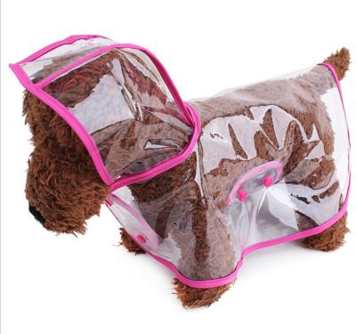 China Fashion High Quality PU Waterproof Dog Raincoat Transparent Poncho for Small and Medium Dog for sale