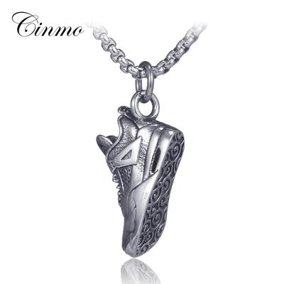 China Cinmo Punk Jewelry Trendy Sport Shoes Korean Hip Hop 316L Stainless Steel Pendant Necklace Necklaces For Men Women Charm Gift for sale