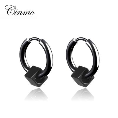 China Wholesale Korean Hypoallergenic Cinmo Spring Jewelry Stainless Steel Circle CLASSIC Cubic Tassel Earrings For Women Men Gift for sale