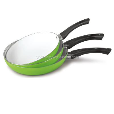 China Sustainable Aluminum Ceramic Coating Frying Pan Set for sale