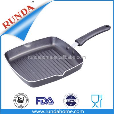 China Sustainable 28x28cm Auminum Square Griddle Pan for sale