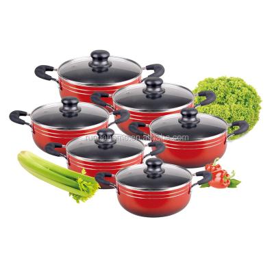 China Sustainable Hot Casserole Cookware Sets With Marble Coating for sale