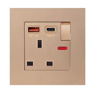 China Wholesale Easy Installation Factory Outlet 13A 250V Universal Electric UK Wall Switches And Socket for sale