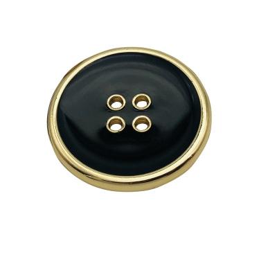 China Dry Cleaning Metal Button Four Holes Effect Zinc Alloy Epoxy Button For Sweater Garment Accessories for sale