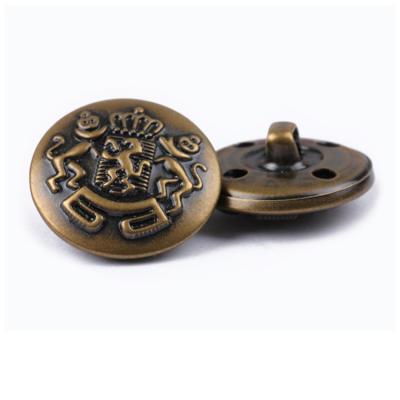 China Dry Cleaning Metal Button Brass Metal Military Leg Button For Clothing Accessories for sale