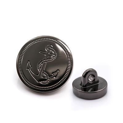 China Dry cleaning metal button zamac alloy lion logo main leg sew-on button for coats garment clothing accessories for sale