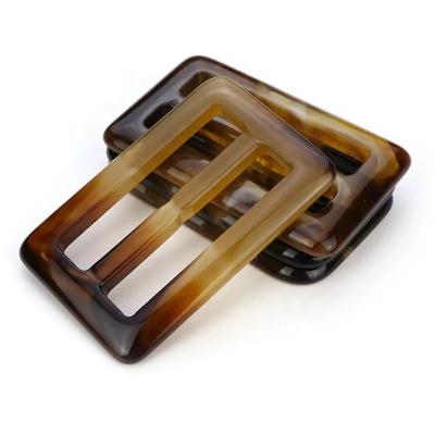 China Plastic Horn Buckle Fake Buckles Polyester Resin Buckles Nickel Free For Belt Accessories for sale