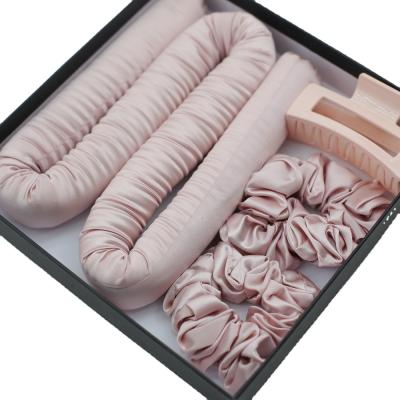 China Hair Curling Kit With Scrunchies Ins Ribbon Hot Sale Hair Curler Heatless Heatless Silk Ribbon Hair Curler for sale