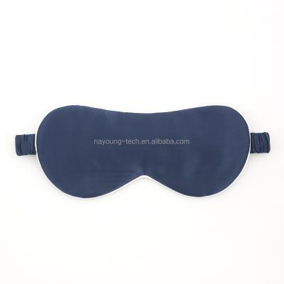 China Anti-Wrinkle Logo Oeko Pure Silk Organic Customized Hot Sale 19Mm Eyemask Ready To Ship Elastic Strap 100% Silk Eye Mask for sale