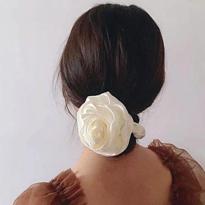 China Practical Bands Rose Scrunchies Hair Elastic New Arrival Fashion Hot Sale Wholesale Luxury High Elastic Silk Scrunchy Hair Bands for sale