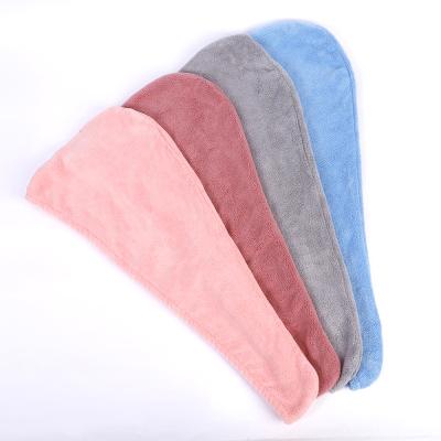 China Private Label Microfiber Child Safe Hair Turban For Hair Absorbent Washable Drying Towels With Package for sale