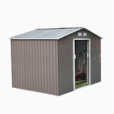 China Sustainable Outdoor Metal Tool-Home Storage Bin Easy Assembling Backyard Metal Garbage Shed for sale