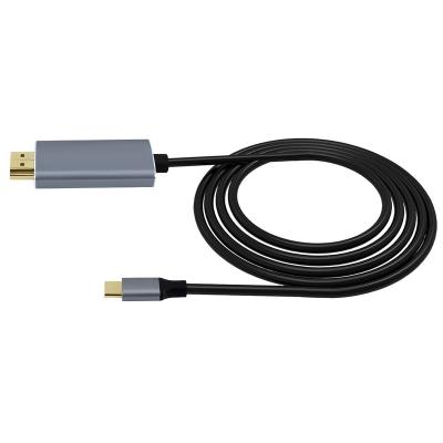 China Premium HDTV Quality Gold Plated USB C to HDMI Cable 4K 30Hz 60Hz HDMI with Aluminum Shell Type C to HDMI Converter for sale