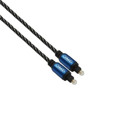 China Multimedia Toslink Aluminum Enclosing Nylon Cable Braided Cable Toslink Fiber Optic Plug Toslink Digital Audio Audio Cable for sale