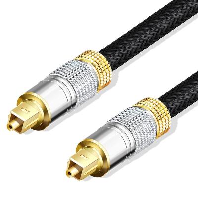 China High Speed ​​Toslink Multimedia To Toslink Plug Zinc Metal Case Nylon Braided Audio Fiber Optic Cable Digital Fiber Optic Price Toslink Cable for sale