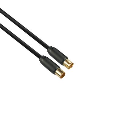 China Wholesale 24K Electronic Gold Plated Antenna Male Coaxial Cable With 9.5-Type/F-Type Connector for sale