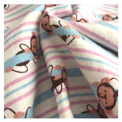 China Anti-static reactive printing 100% cotton flannel baby prints / 100% franela cotton flannel roll stock cheap price for sale