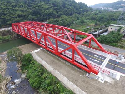 China Stalen traliewerkbrug Langspanningsbrug Grote spanningsbrug Zware lading Permanente stalen brug Te koop