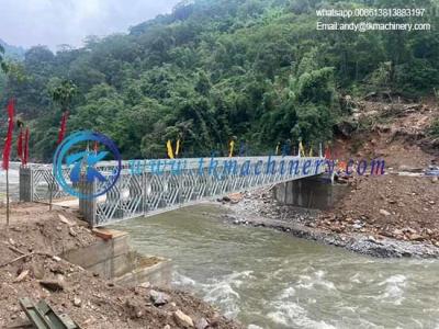 China Compact 200 Steel Bailey Bridge Long Span Heavy Load Long Span 4.2m Width Galvanized for sale