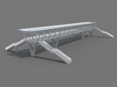 China S355JR Steel Pedestrian Bridge Long Span Footway Bridge Painted or Galvanized Surface for sale