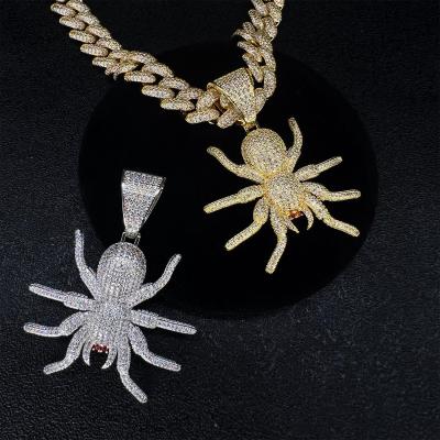 China High Quallity Custom Design Spider Pendant Men Hip Hop Spider Anime Moissanite Pendant for sale