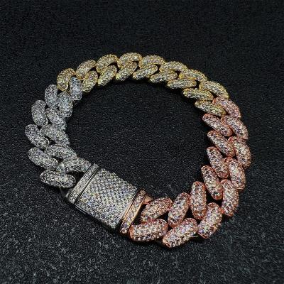 China High Quallity Luxury Jewelry Hip Hop Mens Bracelets Iced Out Moissanite Bracelet for sale