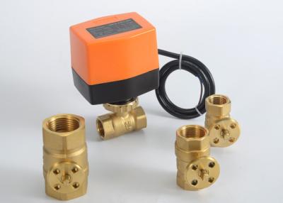 China Brass 2 Way Control Valve HVAC System , Fan Coil Units Spring Return Ball Valve for sale