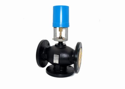 China 3 Point Cast Iron 2 Way DN65 Electric Motorised Globe Valve ON / OFF For Air Handling Unit for sale