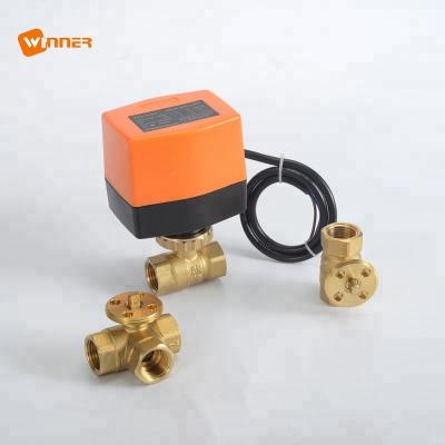 China la vávula de bola automatizada eléctrica 220V Dn15 a la manera Dn25/3 motorizó la válvula con el sistema de la HVAC en venta