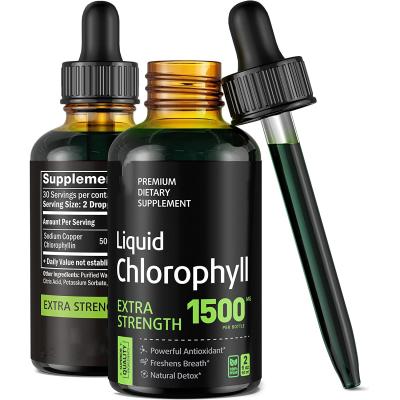 China Health Protects Custom Your Logo Organic Natural Energy Supplement Clear Skin Liquid Chlorophyll Drops for sale