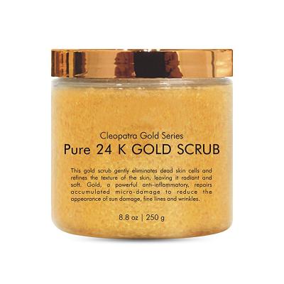 China Exfoliator Wholesale Best Natural Exfoliator Face And Body 24K Gold Scrub for sale