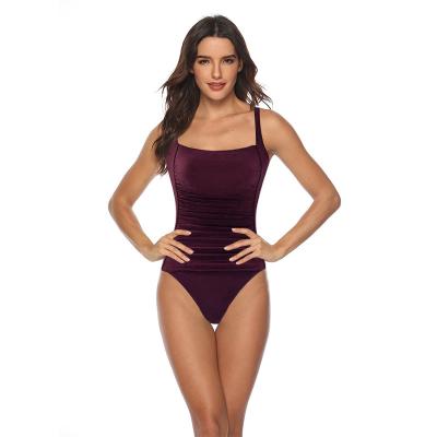 China High Quality Plus Size Swimsuit Sexy Bodycon Backless Solid One Piece Swimwear and Beach Wear for sale