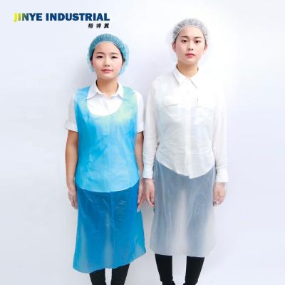 中国 Clear Cleanroom Apron High Quality Disposable Apron Plastic Pe Protective Adult Apron 販売のため