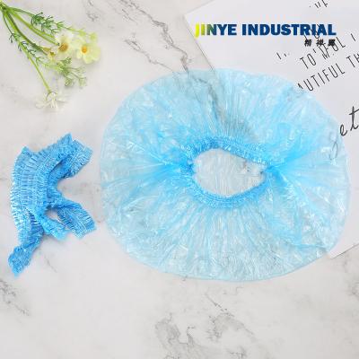 China Disposable Plastic PE Shower-CAPS Bathing-Hat Elastic Clear Travel Hotel Viable For Unisex en venta