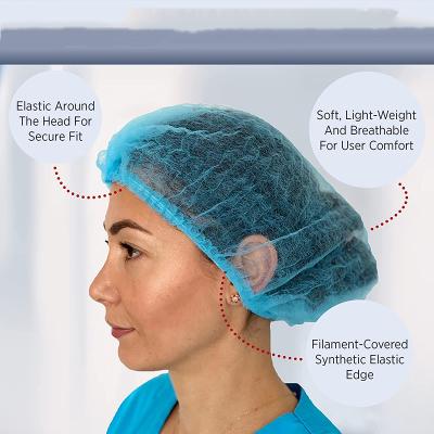 China Crowd-CAPS Sustainable Staple-CAPS Disposable Nonwoven Hairnets Main Cover for sale