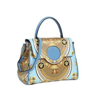 China Fashion newest fashion ladies bags colorful printing handbags for women textures designer bags on good quality factory direct sales for sale