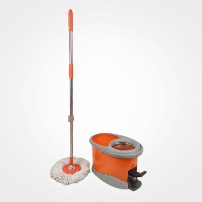 China Sustainable Family Floor Cleaning Mop And Bucket Set With Foot Pedal And 2 Pcs Mop Head Replacements for sale