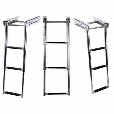 China Marine/Boat/Yacht/Sailboat/Boat/Car Telescoping Ladder Marine Boat 3 Step Stainless Steel Boat Ladder Hook Ladder for sale