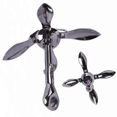 China Stainless Steel Dinghies Marine/Boat/Yacht/Sailboat/Boat/Car Marine Made Folding Grapnel Anchor Mirror Polish Marine Yacht for sale