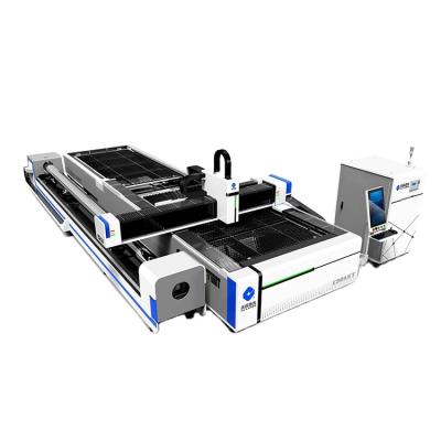 China SERVOMOTOR 6.5m*2.5m metal tube&sheet aluminum brass fiber laser cutting machine for sale