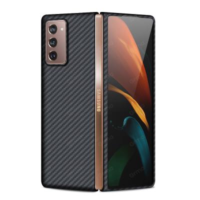 China Luxury For Samsung Galaxy Z Fold 2 Case Ultra Thin Real Carbon Fiber Luxury Cover for sale