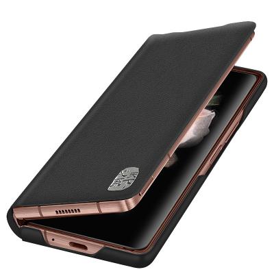 China Ultra Thin Shockproof PU Flip Cover For Samsung Galaxy Magnetic Leather Z Fold 3 Fold3 5G Case All Included Phone Case for sale