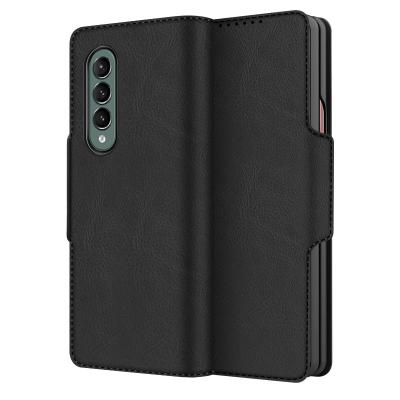 China Luxury Magnetic Shockproof Spliting PU Leather Case For Samsung Galaxy Z Fold 3 5G Cell Phone Case All Protective Back Cover Included for sale