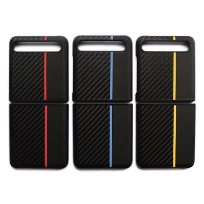 China Anti-fall For Samsung Z Flip Case Carbon Fiber Shockproof Ultra-thin Cover For Samusng GALAXY Flip Case for sale