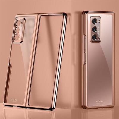 China Shockproof For Samsung Galaxy Z Fold Clear Mobile Phone Case 2 Inclusive Electroplating Back Cover For Samsung Fold2 W21 for sale