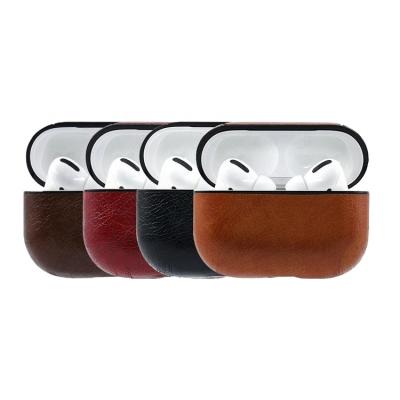 China Fanshion Simple High Quality BEC-2 PU Protective Leather Case For Airpods Pro 3 Earphone Cover Protective Leather Case for sale